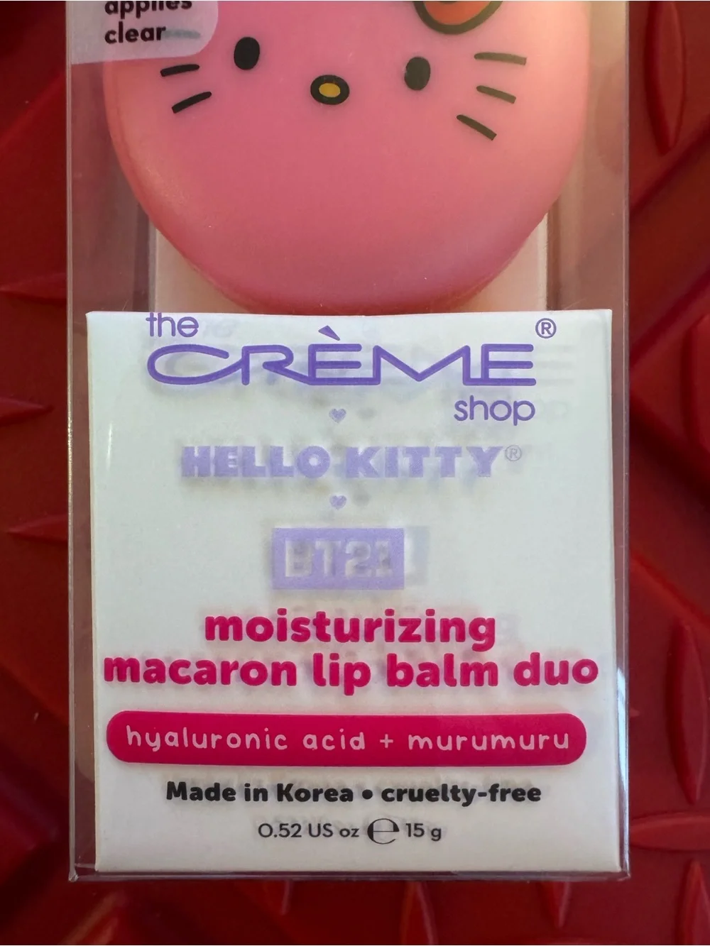 The Creme Shop Hello Kitty BT21 Moisturizing Macaron Lip Balm Duo